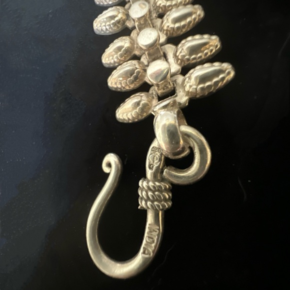 Handcrafted Oxidized Silver Centipede Design Bracelet - Picture 4 of 5